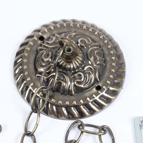 Bieye CC02 Lighting Fixture Chain and Canopy Kit for Ceiling Pendant Light (Bronze)