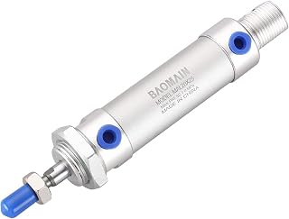 Baomain MAL 20x25 Mini Double-Acting Pneumatic Air Cylinder, 20mm Bore 25mm Stroke, Aluminum for Automation