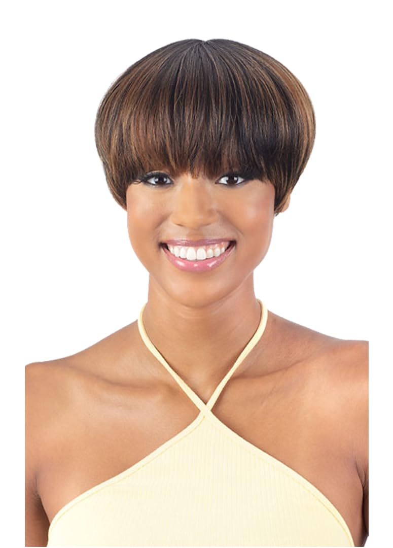 Mocha Series Bonbon Pixie Wig | Human Hair Blend Short Wig Heat Safe Up to 400F by Mayde Beauty 130