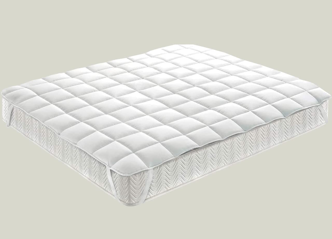BIANCHERIAWEB Topper Coprimaterasso Imbottito Antibatterico Matrimoniale Correttore Materasso SV