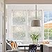 LEMON CLOUD Window Film, Decorative Window Privacy Film, 3D Stained Glass Window Sticker,Anti-UV Sun Blocker Heat Control for Home(Rainbow Tulip Design,17.5 x 78.7 inches)