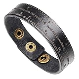 Generic Damen Lederarmband,Vintage Leder Geflochten Armreifen Charme Braun Multifunktionale Herrscher Breite Manschette Schwarze Armbänder Persönlichkeit Männer Jungen Frauen