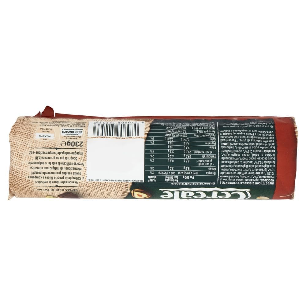 Italian Gourmet Schokokekse Zartbitter Haselnuss 24 x 230g 5,52kg mit Polpa | 24 Vorratspackungen ergeben 5,52kg – mit Zartbitterschokolade und Haselnüssen für Büro, Kaffee, Gäste und unterwegs