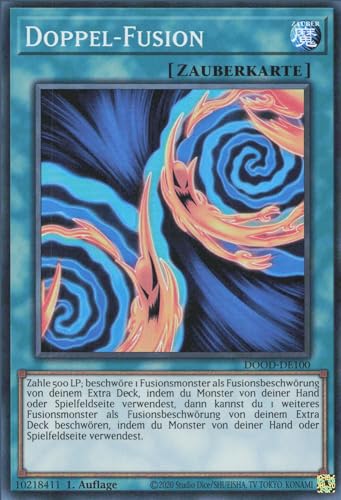 Doppel-Fusion DOOD-DE100 Super Rare Deutsch Boosterfrisch 1. Auflage - Doom of Dimensions - mit ReCollectibles-Versandschutz - für Yu-Gi-Oh!