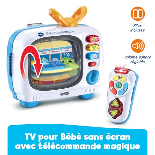 VTech Magi TV des Découvertes Télé Bébé Musicale avec Télécommande Bébé Jouet Interactif Effets Lumineux Jouet Parlant Bilingue FRen Cadeau Enfant Dès Contenu en Français et Anglais - vue 2
