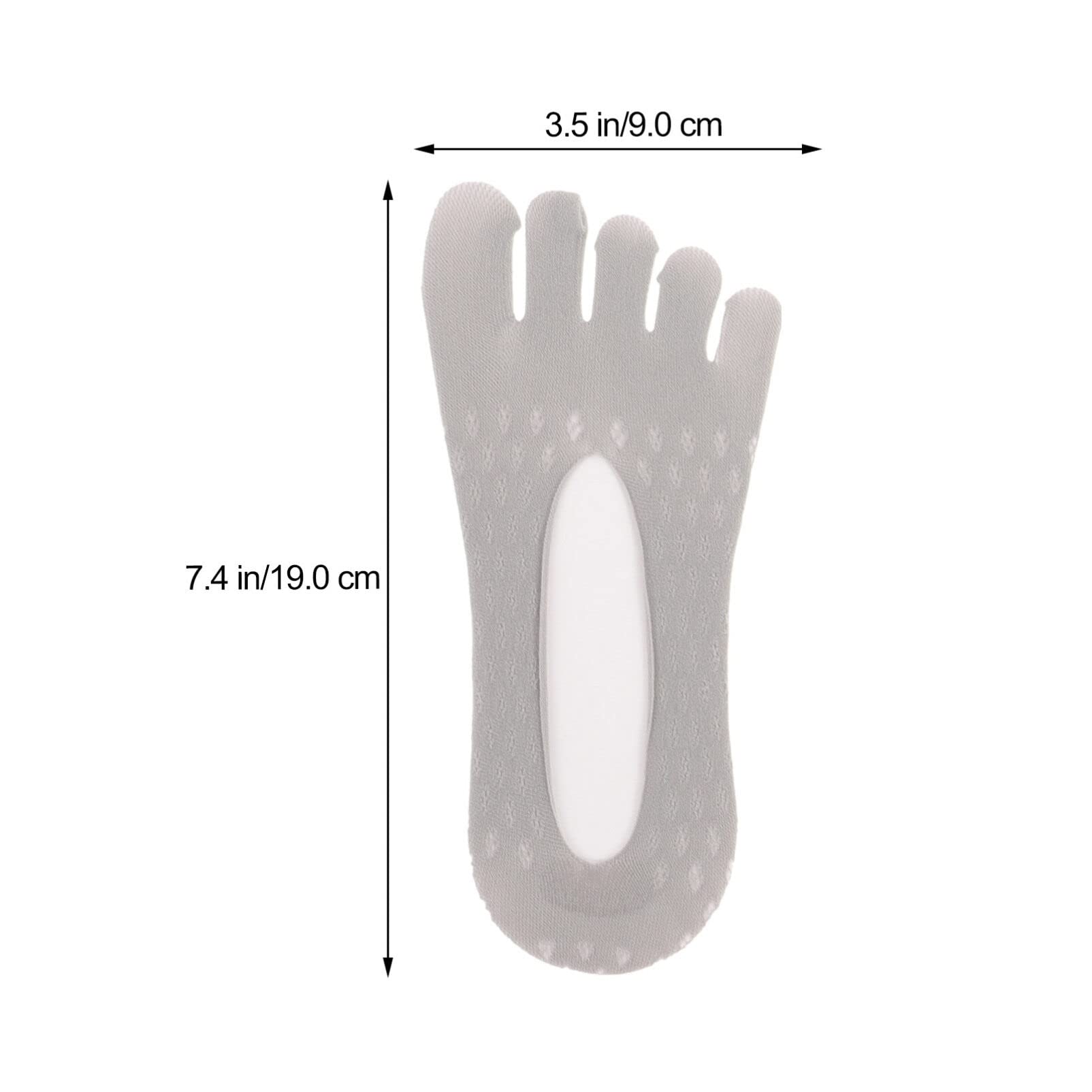 LALAFINA 5pairs Breathable Women Toe Socks of Comfortable Low Cut Finger Socks Non- Sheer Design for Indoor Wear and House Use Variety Pack Nude