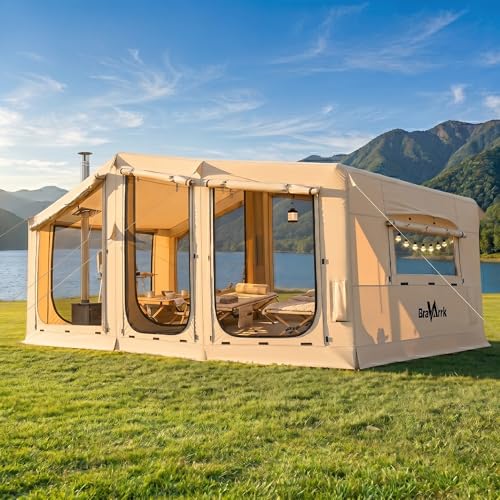Carpa Inflable para Camping BravArrk BK01010104 para 8 Personas Color Beige miniatura 1