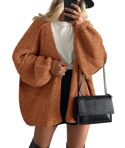 PRETTYGARDEN Womens Oversized Cardigan Sweaters 2026 Fall Long Lantern...