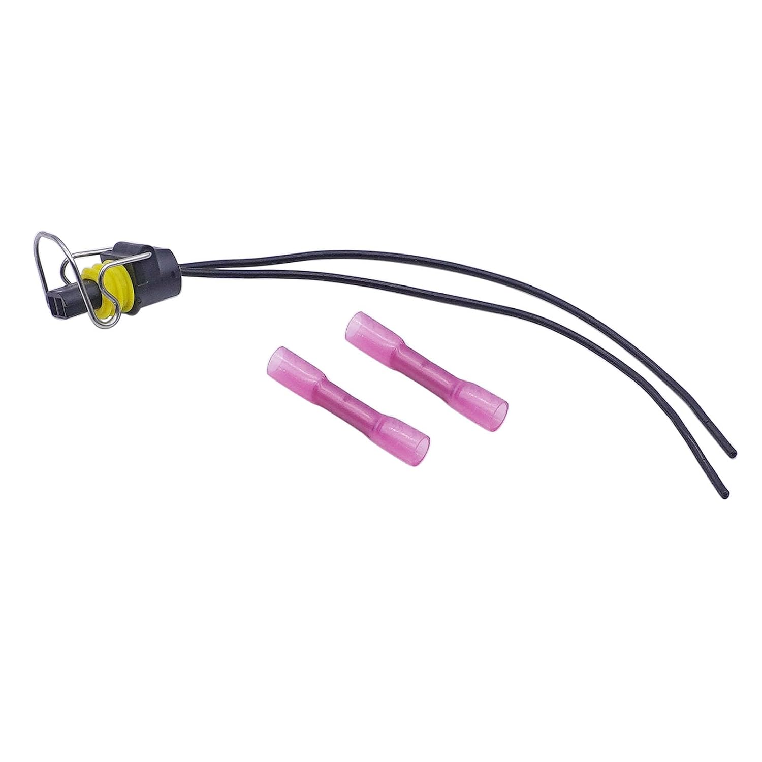 366-9748 2-Wire Pigtail Connector,Fuel Injector Wiring Harness Kit 3669748 Compatilbe with Caterpillar C7 C9 Engine,Replaces International 2501107C1