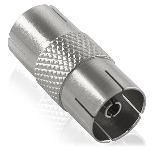 POPPSTAR - 8x SAT-Adapter (IEC antenna socket to socket), for coaxial cable - antenna cable, silver - Image 2