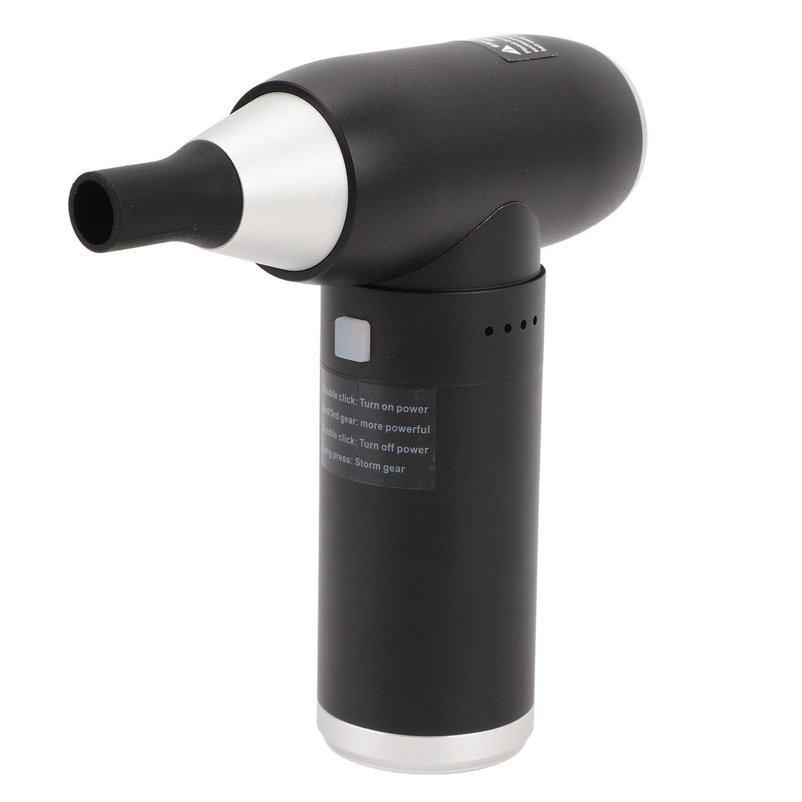 Ymiko Compressed Air Duster, Turbofan Blower Powerful Airflow Low Noise 6000mAh Battery USB Rechargeable Portable Electric Air Duster Portable Air Duster for Office Home Travel