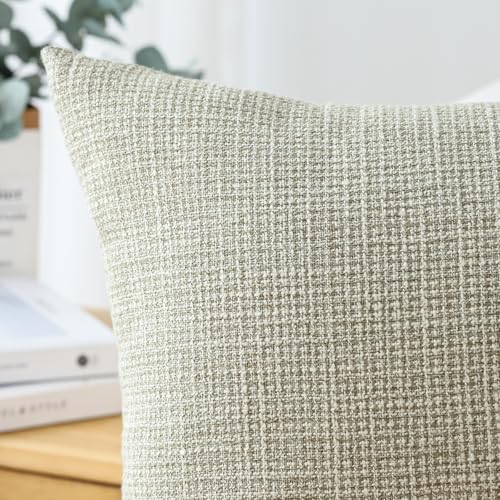 JOTOM Set of 2 Cushion Covers 60x60 cm Khaki Decorative Throw Pillow Covers 24x24 Inch Square Cushion Case Home Decor Pillowcases for Couch Sofa Living Room Bed (Khaki) - Image 2