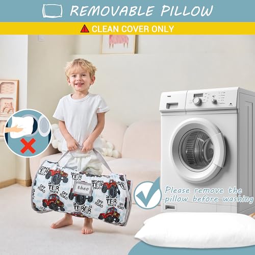 Image of Lasoftan Toddler Nap Mat with Pillow and Blanket, Extra Large Rolled Napping Mats,Slumber Bags for Boys Girls,Kids Sleeping Bag for Daycare, Preschool Travel Camping