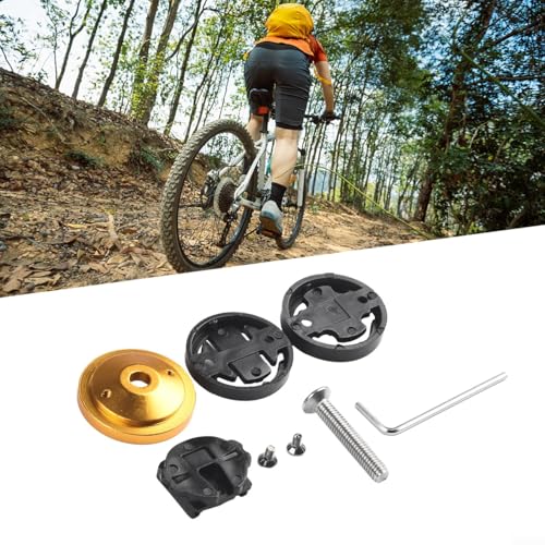 Soporte de vástago de aluminio para Garmin Edge, Rider, para computadoras de ciclismo Cateye de fácil instalación (azul)
