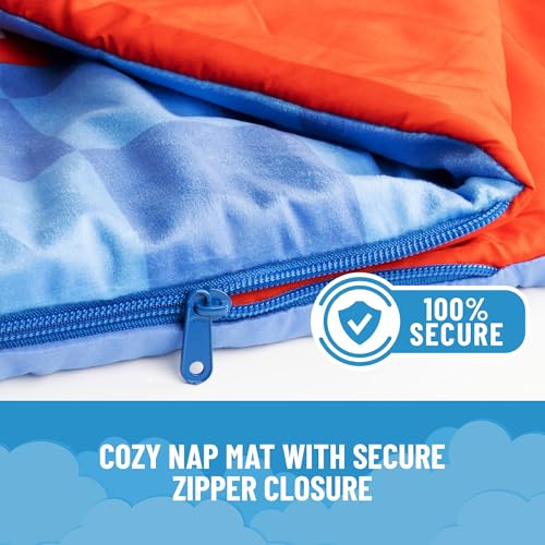 Image of Jay Franco Kids Slumber Bag and Pillow - 54 x 27 Inch Comfy Indoor Sleeping Bag for School and Sleepovers, 2 Piece Set, Blue - Cars