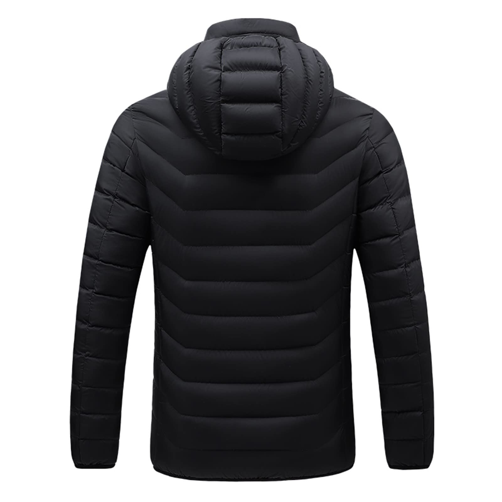 Giacca Trapuntata Da Uomo Piumino Con Cappuccio Giacca Militare Parka Mezza Stagione Inverno Caldo Spesso Maglioni All'aperto - Giacca Caldo Antivento Inverno Fodera Esterno Giacca Uomo, Le Noir, L
