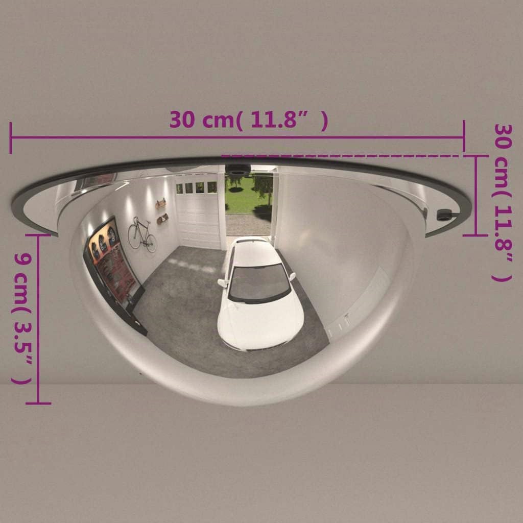 vidaXL Miroir de Circulation bombé Ø 30 cm en Acrylique