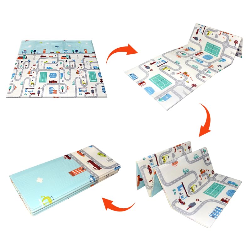 Skylofts Waterproof Double Side Playmat for Babies Crawling Mat for Kids Picnic Baby Mat/Playmat for Kids (Large Size Random Print) with Zip Bag (120 cm x 180cm) (150cm*200cm XPE) - Image 5 thumbnail