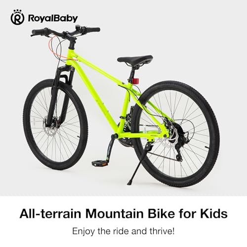 Image of RoyalBaby Kids Mountain Bike for Boys and Girls, Ultra-Light Aluminum 20-26 Inch Wheel Bicycle for 6-14 Years Old Children, 7 /21-Speeds Drivetrain