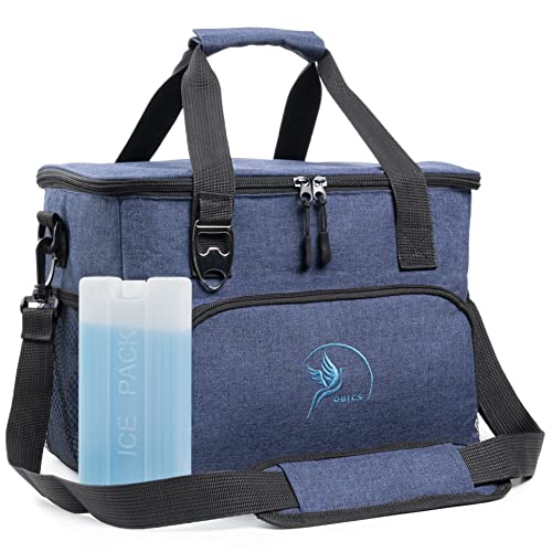 Obics® Borsa termica porta pranzo 20 litri blu (piccolo) - Frigo isoterma portatile alimenti, ufficio, picnic e da viaggio - Borsa-Frigo rigidia e termiche isolata - Box frigorifero e thermico