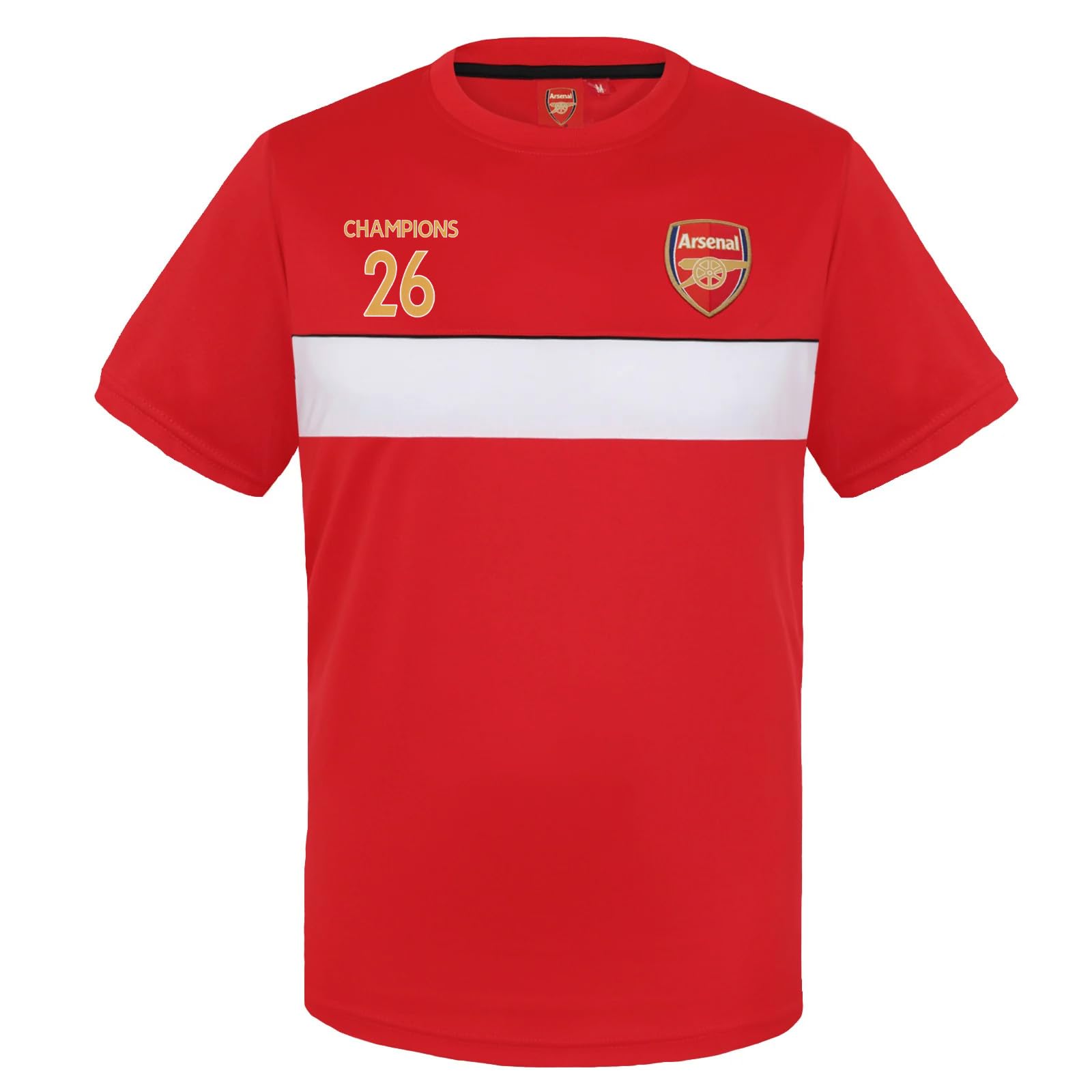 Arsenal Men's Red Fc Poly T-Shirt Champions 2026 Official Football Xl