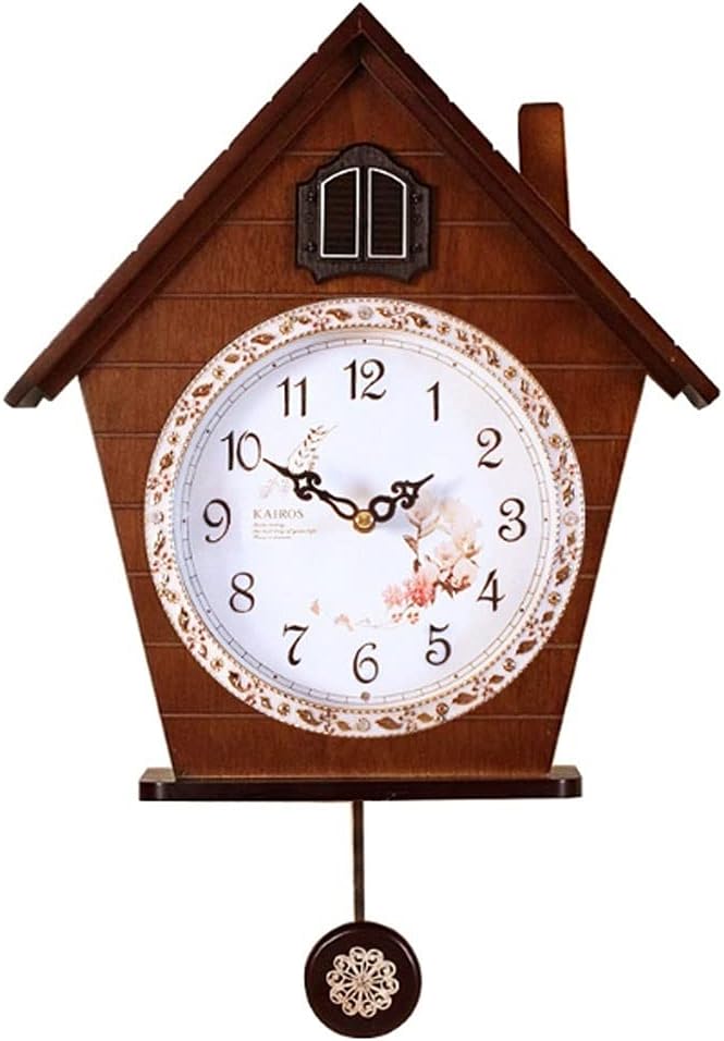 Living Room Wall Decor Retro Living Room Decoration Creative Cuckoo Wall Clock Bird Alarm Clock Wooden Pendant Clock Home Bedroom Dining Room Decoration Clock for Bedroom
