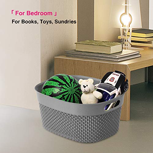 AREYZIN 6-Pack Plastic Small Storage Baskets Pantry Organization and Storage Bins for Bathroom Kitchen Office Kid Play Area - Thumbnail 6