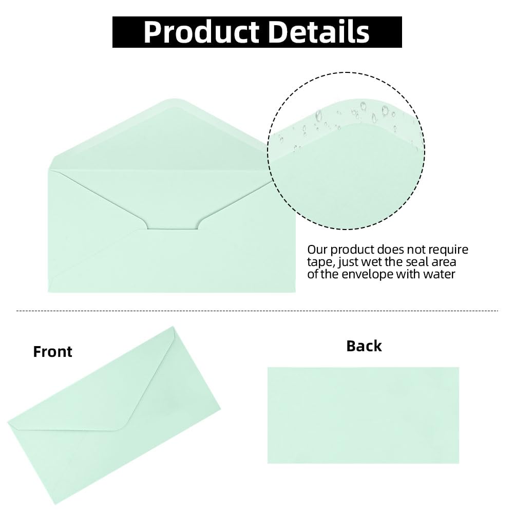 AMFUN 55 Pack Invitation Envelopes, Diamond Gummed Self Seal Envelopes, Gift Card Envelopes - Image 2