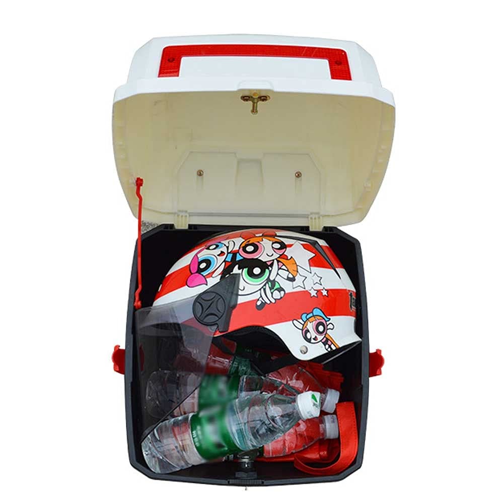 Baul Moto Universal Maleta Moto Caja De Motocicleta De 30l Caja De Motocicleta De Motocicleta Box De Motocicleta Condemo De Equipaje Trasero Con Tira Reflectante De Advertencia De Advertencia Nocturna