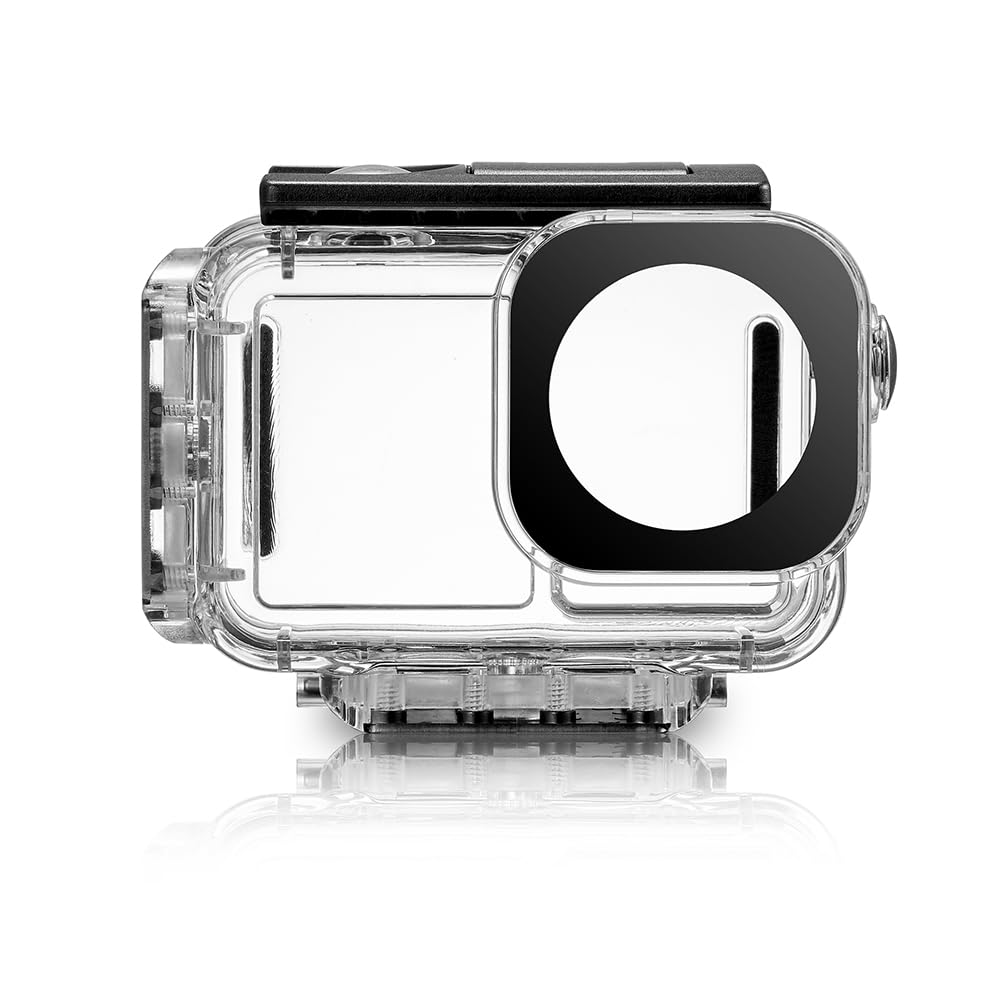 Tauchgehäuse für DJI Action 5 Pro/4/3, Wasserdicht bis 60m mit Magnet-Schnellverschluss, Stabil aus ABS+PC & Hochtransparentem Optikglas | Magnetische Schnellentriegelung, 40 Meter unter Wasser, beschlagfrei, IP68 Wasserbeständigkeit