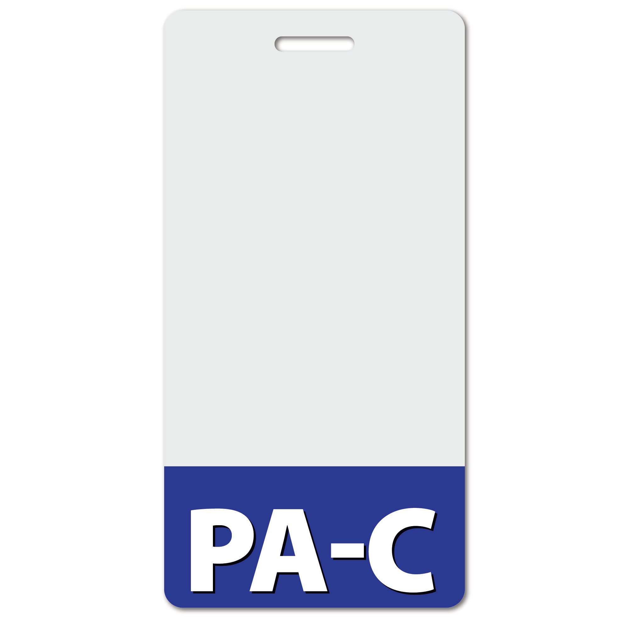 PA-C Heavy Duty Vertical Navy Blue (5 Pack) - Spill & Tear Proof Cards - 2 Sided USA Printed Quick Role Identifier ID Tag Backer by BadgeZoo