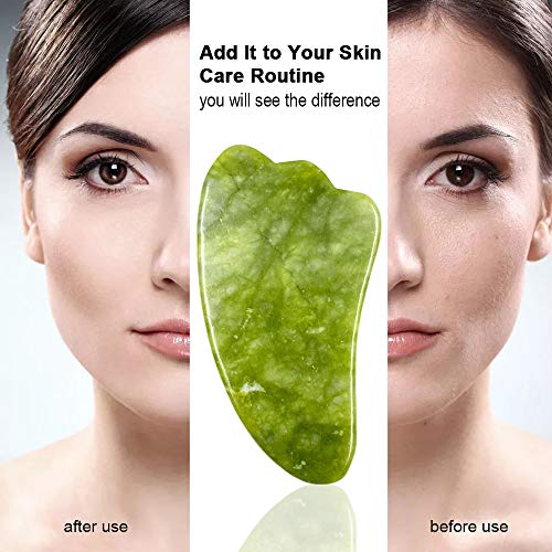 Andoer Placa de Gua Sha Jade Stone Guasha Ferramenta de massagem raspadora Massageador facial para r
