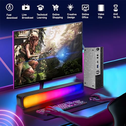 Image of Dell Treasure Box Silver Micro Desktop, Intel Core I5-8500T up to 3.5GHz, 16GB DDR4, 1TB SSD, 600M WiFi & Bluetooth, Win 11 Pro (Renewed)