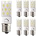 LeMeng E17 LED Bulb, Dimmable, 5W 500lm 6000K Cool Day White,35-50watt Halogen Replacement,AC 120V Appliance Bulbs Microwave Oven Stovetop Light,6-Pack.