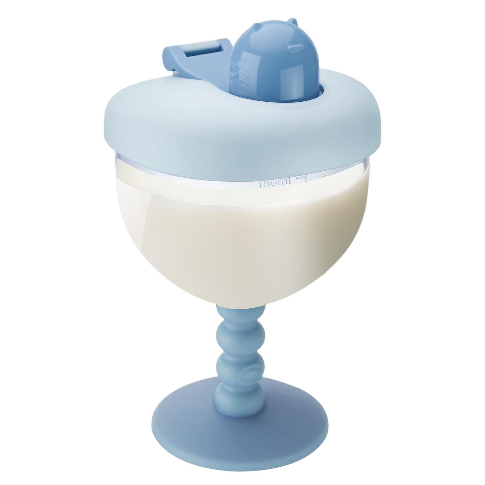 Kids Wine Sippy Cup - 6oz Childrens Goblet Mug, Leak Proof Travel Cup