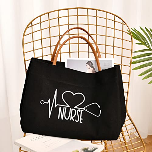Nurse Tote Bag Nurse Gifts RN Nursing Bag for Work, Shopping, Beach, Travel - Image 4