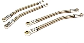 Integy RC Model C25876SILVER Billet Machined Titanium Alloy Upper Linkage Set 125mm for Axial 1/10 Wraith 2.2