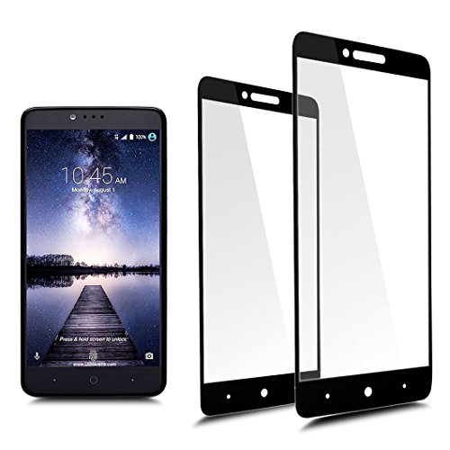 [2-Pack] Full Coverage Tempered Glass Screen Protector for ZTE Blade Z Max/Zmax Pro2