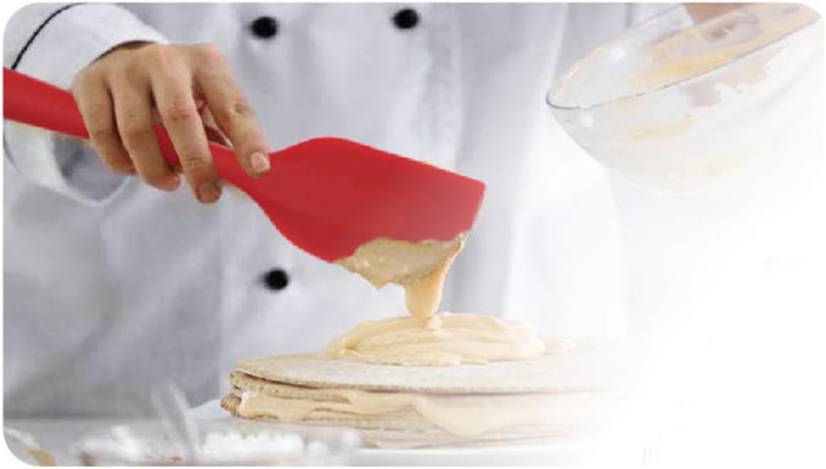 Silicone Scraper and Cream Spatula Set in Black 7pcs Practical and Easy to Handle Baking Gadget for Kitchen Utensil Use for Home Baking and Cooking Tasks