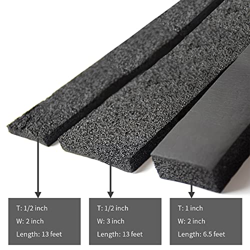 Dobtim Pipe Insulation Foam Wrap Tape, Self Adhesive With High Resilience For Pipe Insulation Wrap 13 Ft X 3 Inch Wide X 1/2 Inch Thick #TOP1