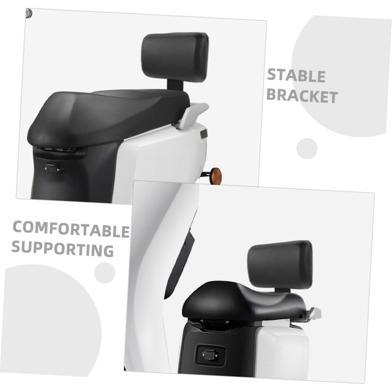UPKOCH 2pezzi Schienale per Scooter Sostituzione dello Schienale Cuscino per Biciclette Elettriche Comodo Poggiapiedi di Sicurezza Cuscino per Sedile Creativo Pratico Poggiapiedi