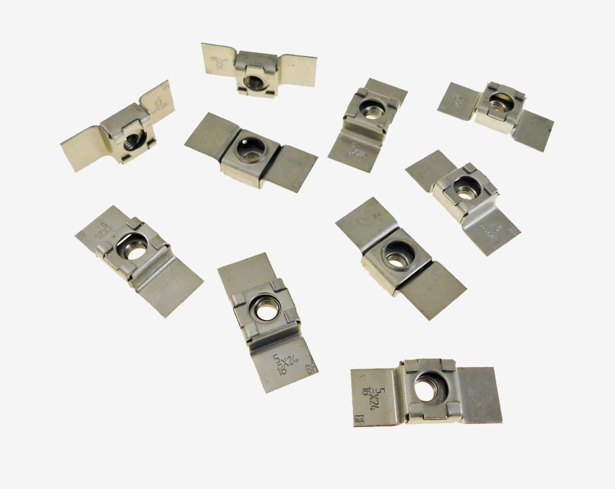 10 Pack 5/16-24 (Fine Thread) Floating Cage Nut - Weldable Stamping NR 51624