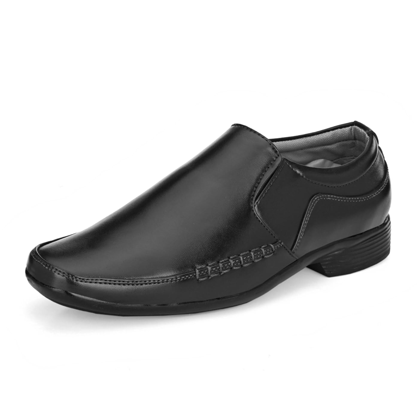Formal Slip-On Shoes with Textured Detail-image-0