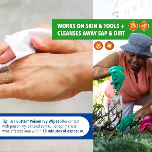 Image of Cutter Poison Ivy Scrub and Wipes Bundle (4.0 oz + 12ct) - Fast Relief & Protection Against Poison Ivy, Oak, & Sumac - Soothing Anti-Itch Formula - Outdoor Skin Care - Perfect for Hikers and Gardeners