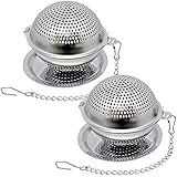 Lyxa SR 2 Pack Food Grade 304 Stainless Steel Mesh Tea Ball 2.1 Inch Tea Infuser Strainer Filter Diffuser for Loose Tea