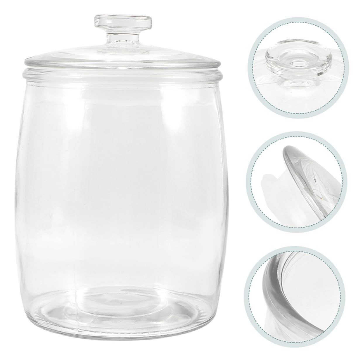 TOYANDONA Pot à Biscuits et Bocal à Cornichons Transparent Bocal de Conservation Hermétique avec Couvercle Récipient Pratique pour Cuisine