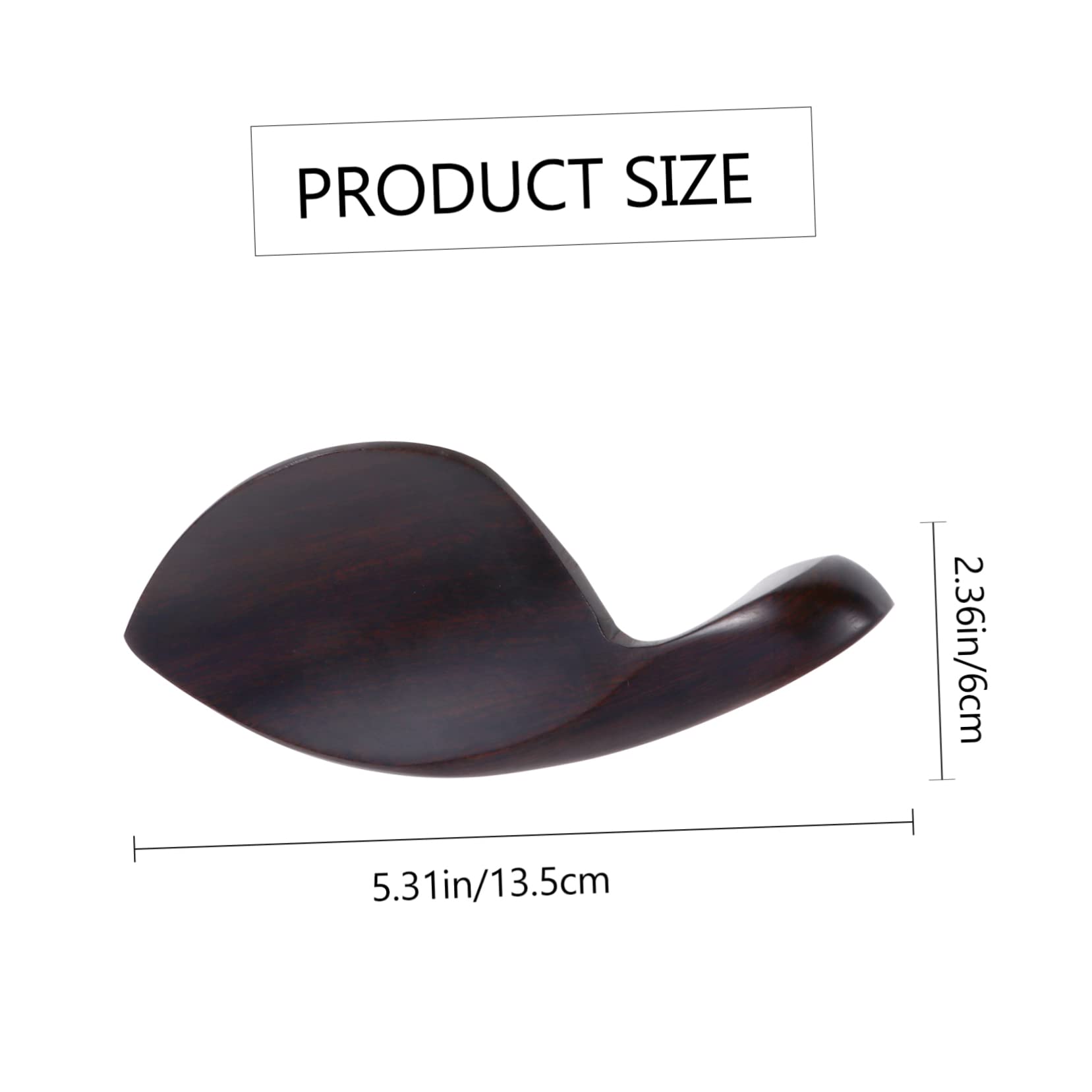 SUPVOX Ebony Violin Shoulder Rest Comfortable Lip Sponge Pad for 4/4 Violin Side Mount Easy Install Lightweight Wood