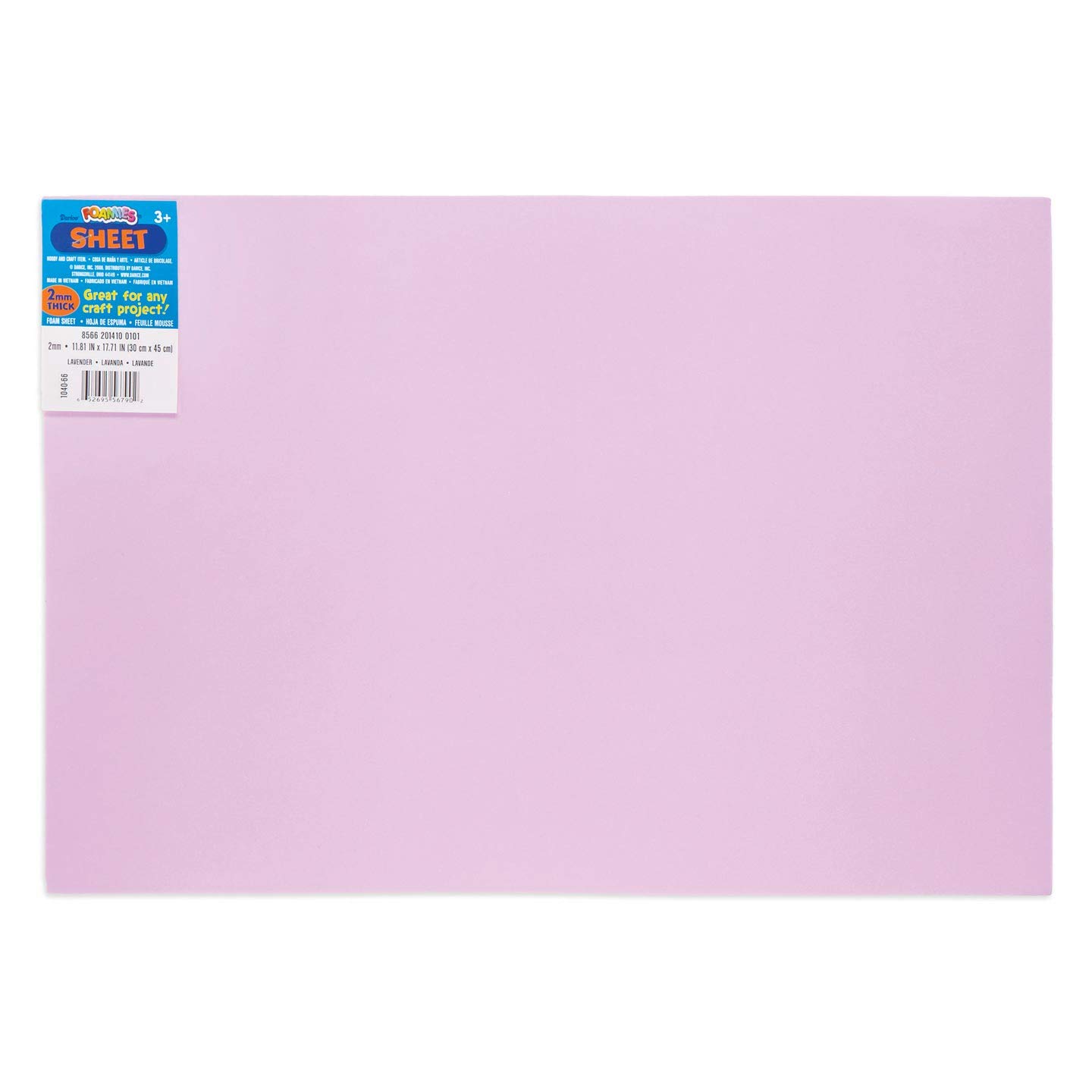 Darice Foamies Foam Sheet Lavender 2mm Thick 12 x 18 inches (10-Pack) 1040-66