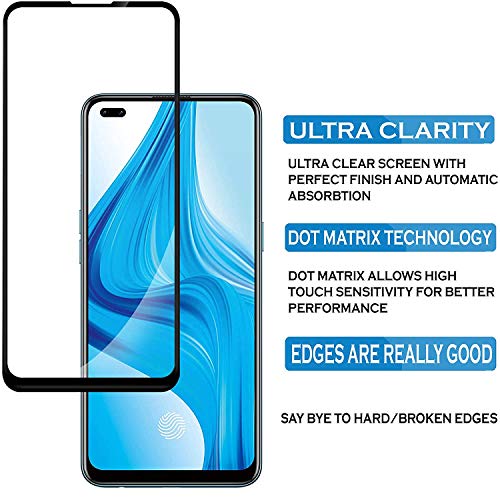 Image of HD Tempered Glass Screen Protector Compatible For Oppo F17 Pro With Edge To Edge Coverage And Easy Installation Kit