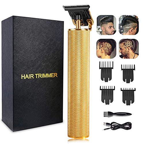 Hair Trimmer for Men Professional, Mens Hair Clippers Cordless Hair Trimmer Ornate Hair Clipper T Blade Zero Gapped Barber Clippers Nose Beard Trimmer Detail Shaver Barber Grooming Kit